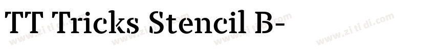 TT Tricks Stencil B字体转换 TT Tricks Stencil B字体转换